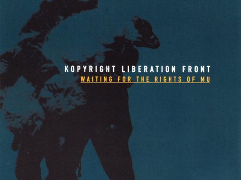 "Waiting For The Rights Of Mu"; blue cover with black silhouette of The KLF's "Why Sheep" pose